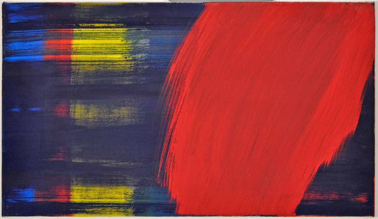 Renate Anger, Ohne Titel, 2003, Eitempera auf Leinwand, 40,5 x 70 cm