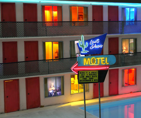 <p>Tracey Snelling, Lost Year Motel, 2020 (detail), Mixed media sculpture with video, 70 cm x 127 cm x 70 cm, courtesy of Studio la Città, Verona</p>