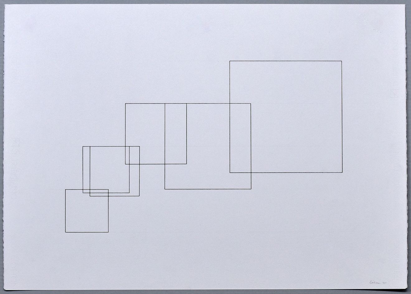 Hartmut Böhm, Aus der Serie "Progression gegen Unendlich", 1995, Zeichnung, 50 x 70 cm, VG Bild-Kunst, Bonn 2023