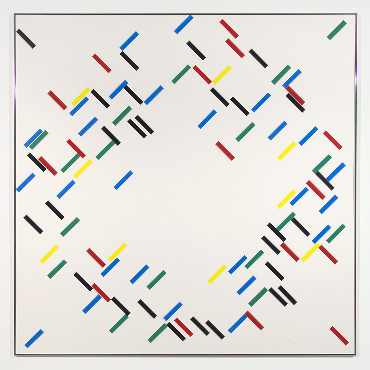 Edgar Knoop, Ohne Titel (Networks), 2007, Collage Klebestreifen, Bleistift auf Papier, 130 x 130 cm, © VG Bild-Kunst, Bonn 2014