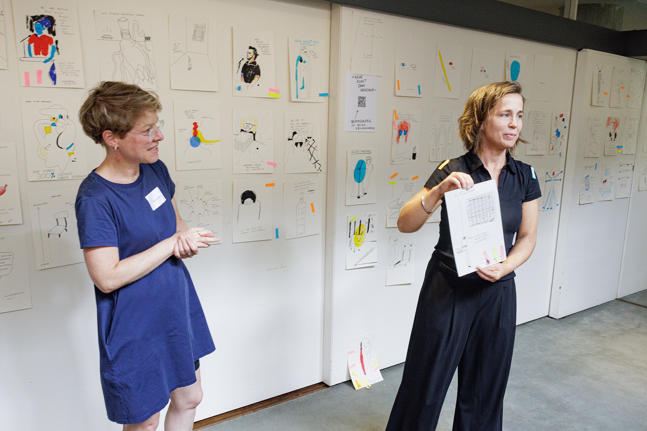 Tiziana Jill Beck und Johanna Benz, bildende Künstlerinnen und Graphic Recording, @ gezett